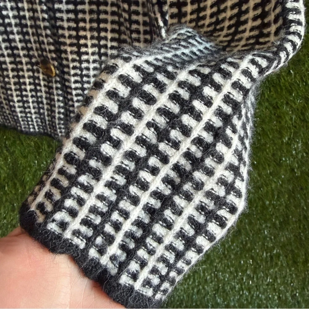 Rachel Zoe Patterned Knit Jacket Blazer Textured